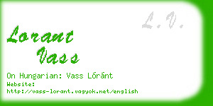 lorant vass business card
