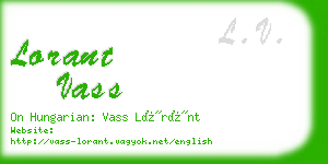 lorant vass business card